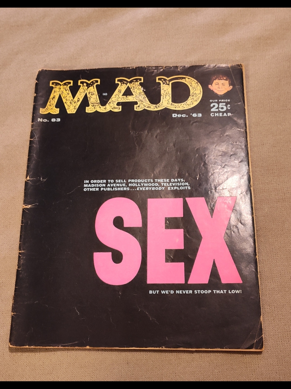 Vintage 1963 MAD Magazine "Sex"  Vintage Issue with Pink Cover